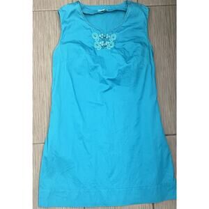 Calypso St. Barth For Target Shift Dress Size 16 Turquoise Cotton Spring